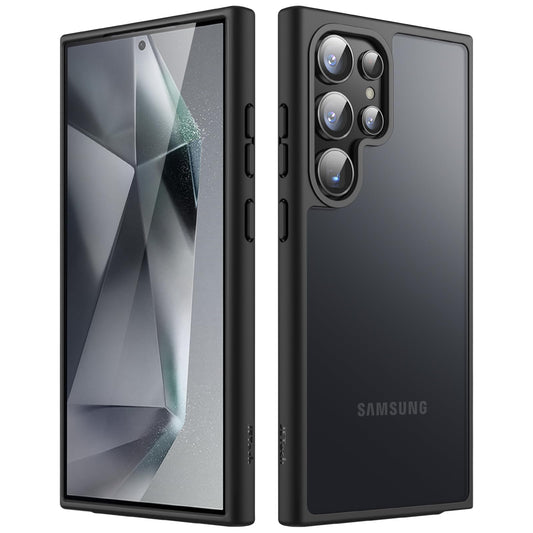 JETech Funda Mate para Samsung Galaxy S24 Ultra 5G, Carcasa Fina Trasera Translúcida Esmerilada, Antihuellas (Negro)