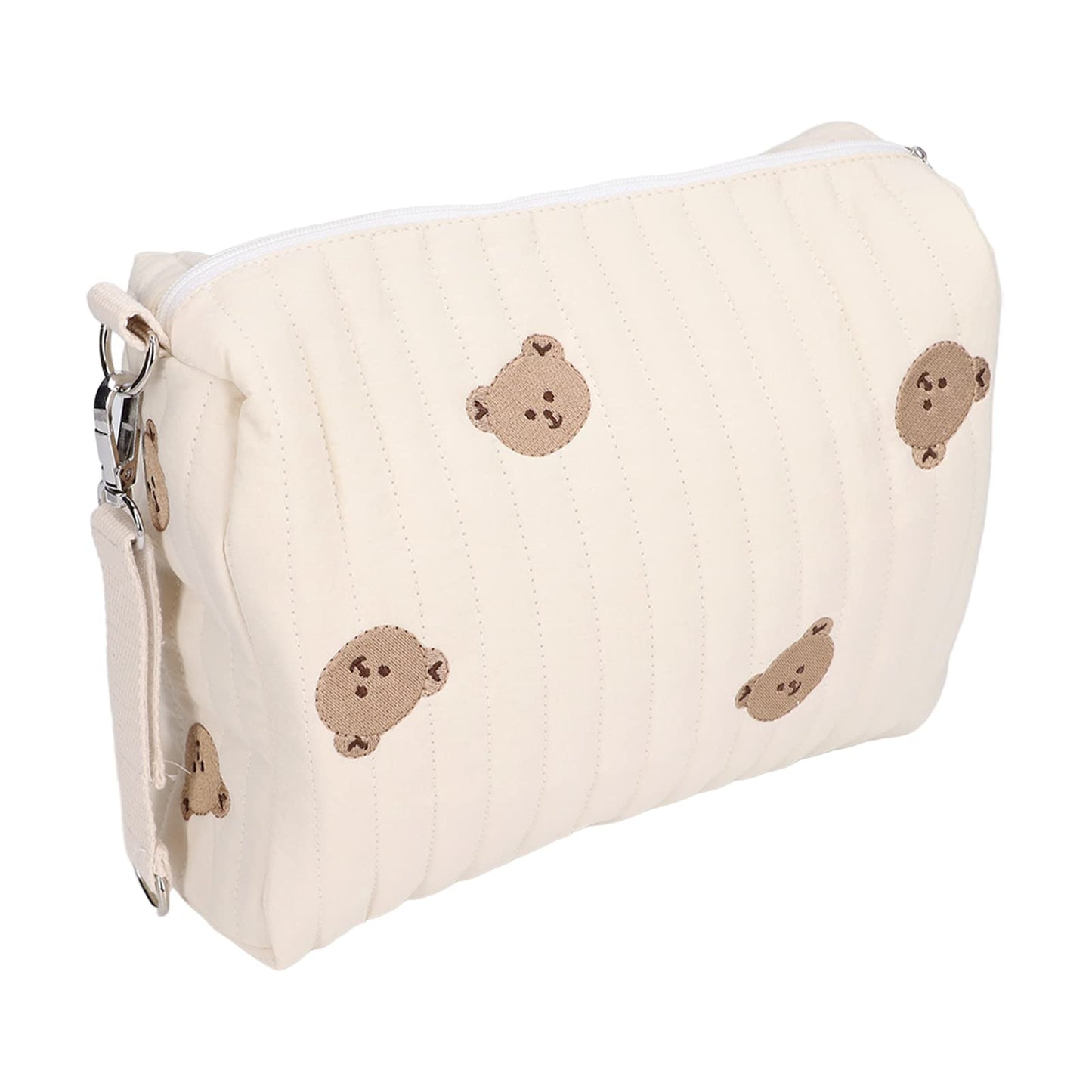 La bolsa de pañales para bebés, la bolsa de pañales al aire libre conveniente reutilizable patrón lindo para ir de compras(Bordado de oso)