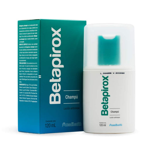 Shampoo Anticaspa Dermatológico Betapirox Cuero Cabelludo Graso o con Descamación para Hombre y Mujer