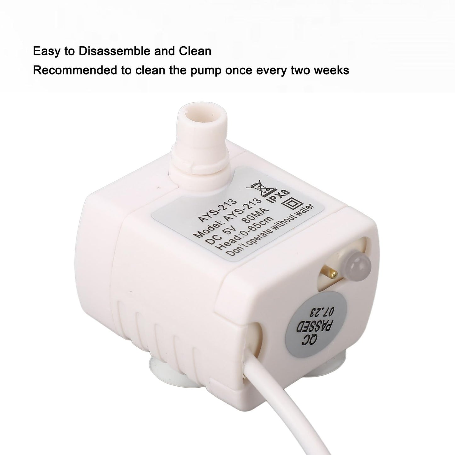 Bomba de Agua para Mascotas Denash, Fuente de Agua para Gatos, Bomba de Agua Extraíble Alimentada por USB, Flujo Ajustable de 5V,