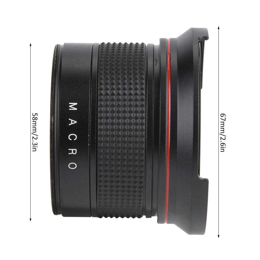 58mm 0.35X Ojo de pez, Lente súper Gran Angular para cámara Digital SLR/DSLR de 58 mm de Montaje con Tapa de Lente