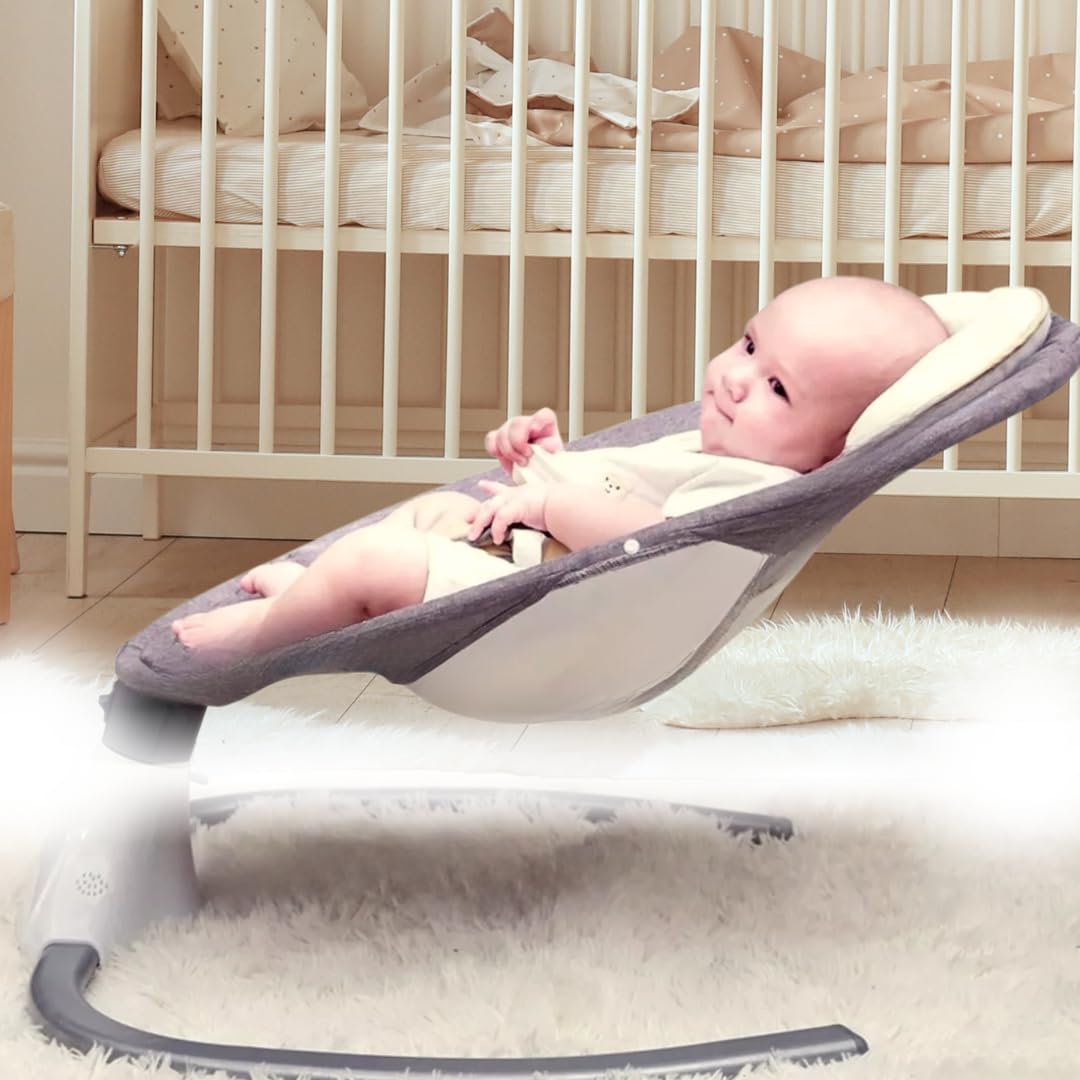 Mecedora Eléctrica SAYCHEESE con Control Remoto y Mosquitera para Bebé