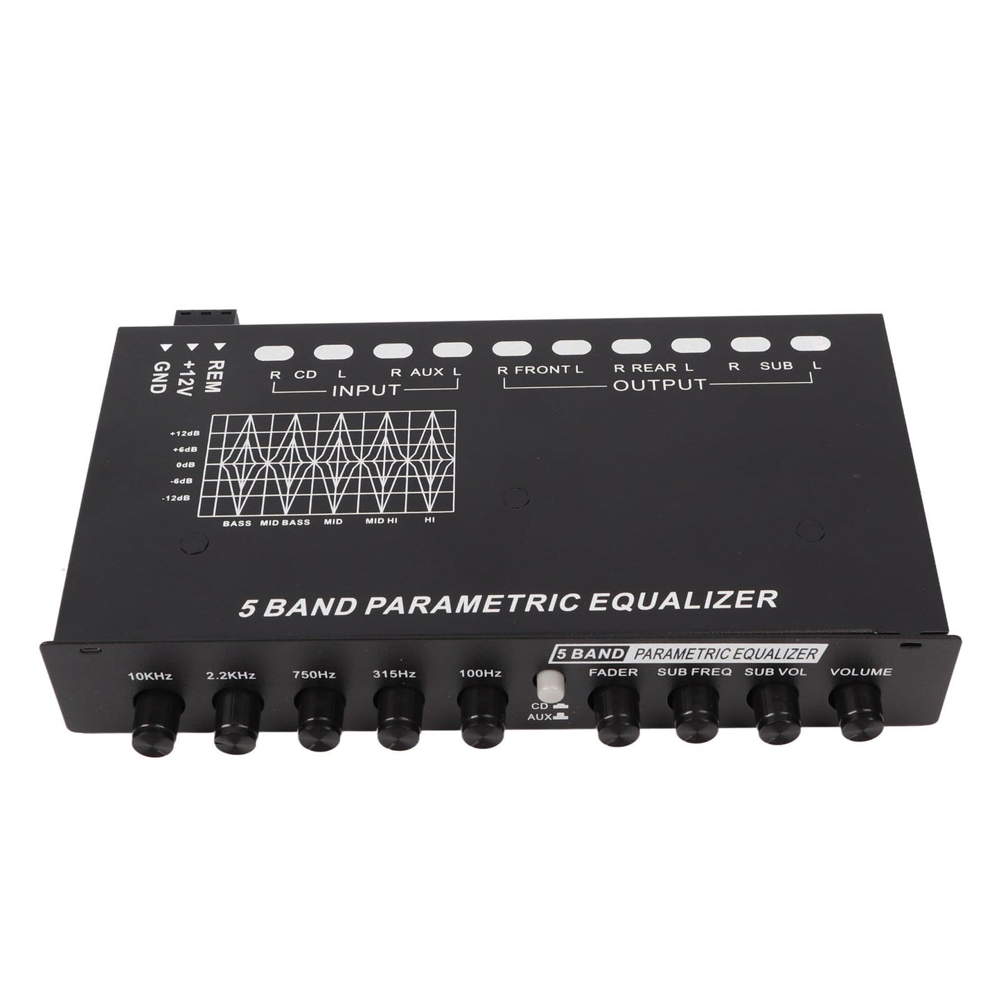 Ecualizador Gráfico de 5 Bandas Resistente a Golpes para Automóvil