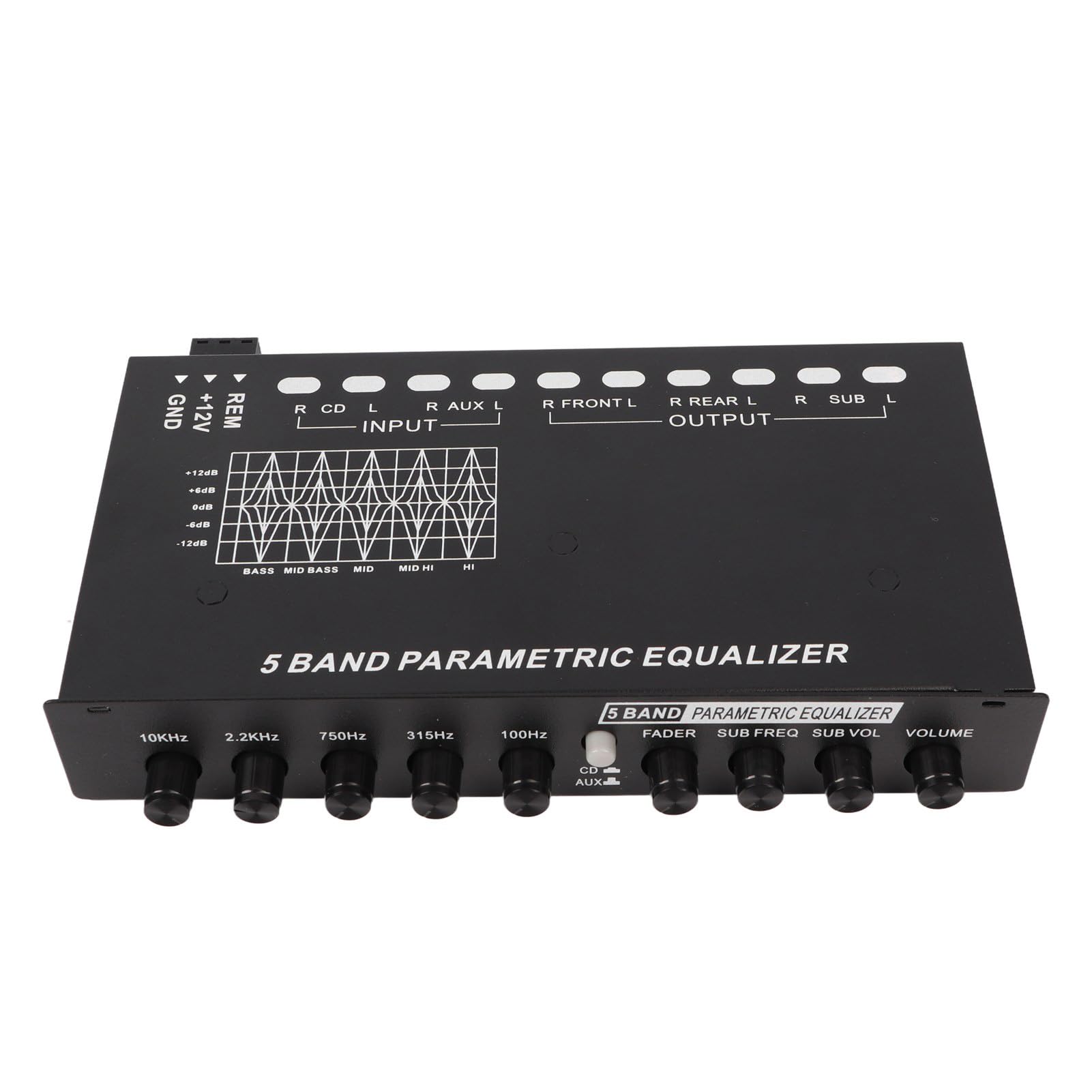 Ecualizador Gráfico de 5 Bandas Resistente a Golpes para Automóvil