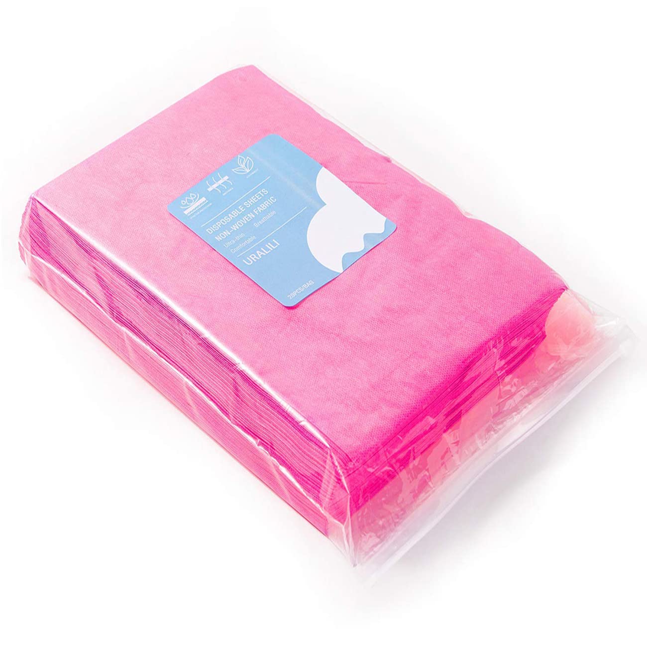 Sábanas de Mesa de Masaje Desechables Rosa de Polipropileno Transpirable 30 Piezas