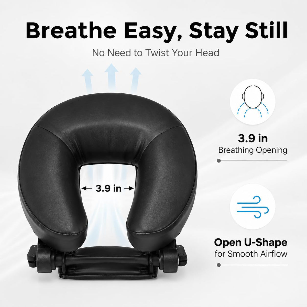 Kit de Masaje de Mesa NIMBLOOM Transpirable con reposacabezas Ajustable y Almohada ergonómica de Espuma viscoelástica
