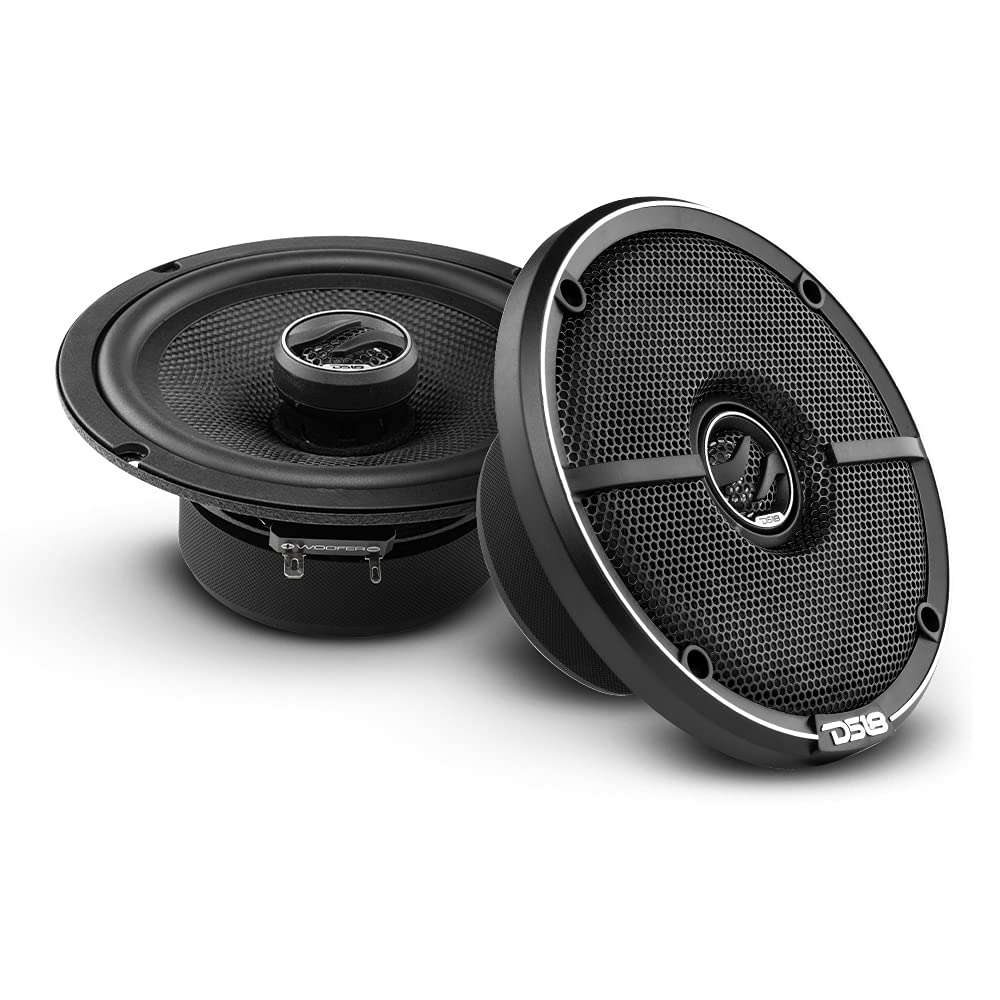 DS18 ZXI-654 - Altavoz coaxial de Audio para Coche (6,5 Pulgadas, con Tweeter de neodimio Integrado y Cono de Kevlar, 2 vías, 240 W, máx. 4 Ohm (2 Altavoces)