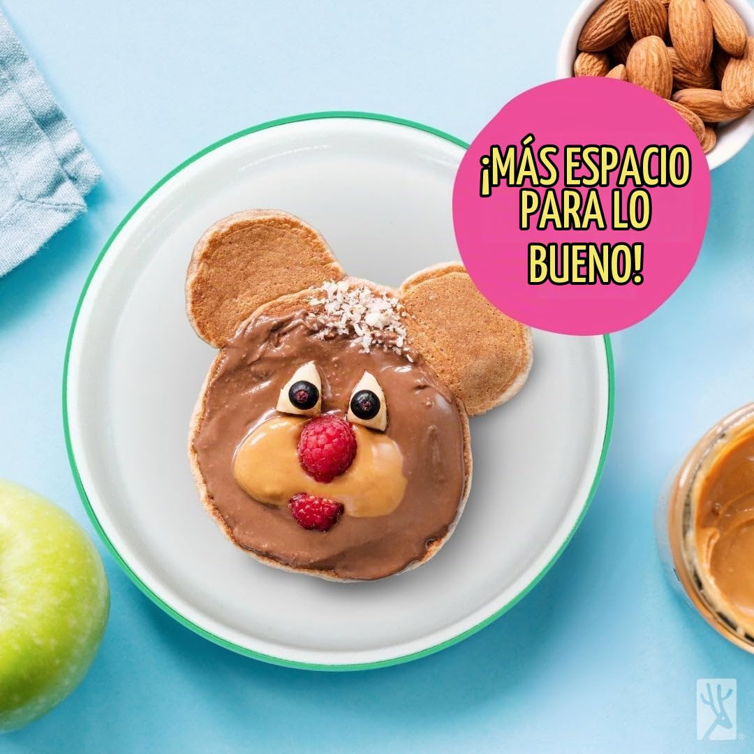 Elk and Friends Placas de porcelana para niños/niños pequeños de 19.8 cm + fundas + tapa | Pack de 4