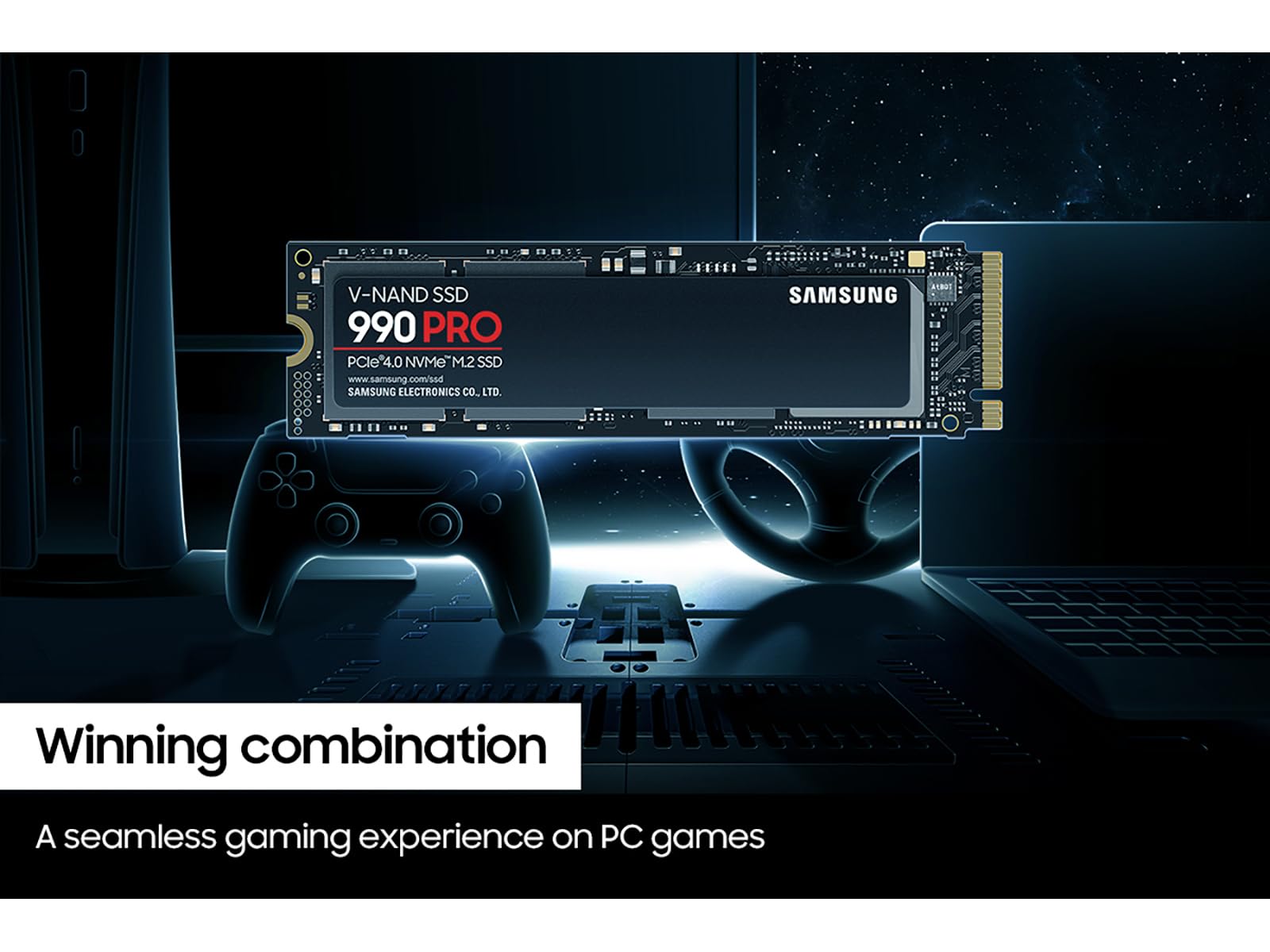 Samsung Serie 990 Pro - 2TB PCIe Gen4. X4 NVMe 2.0c - SSD Interno M.2 (MZ-V9P2T0B/AM)
