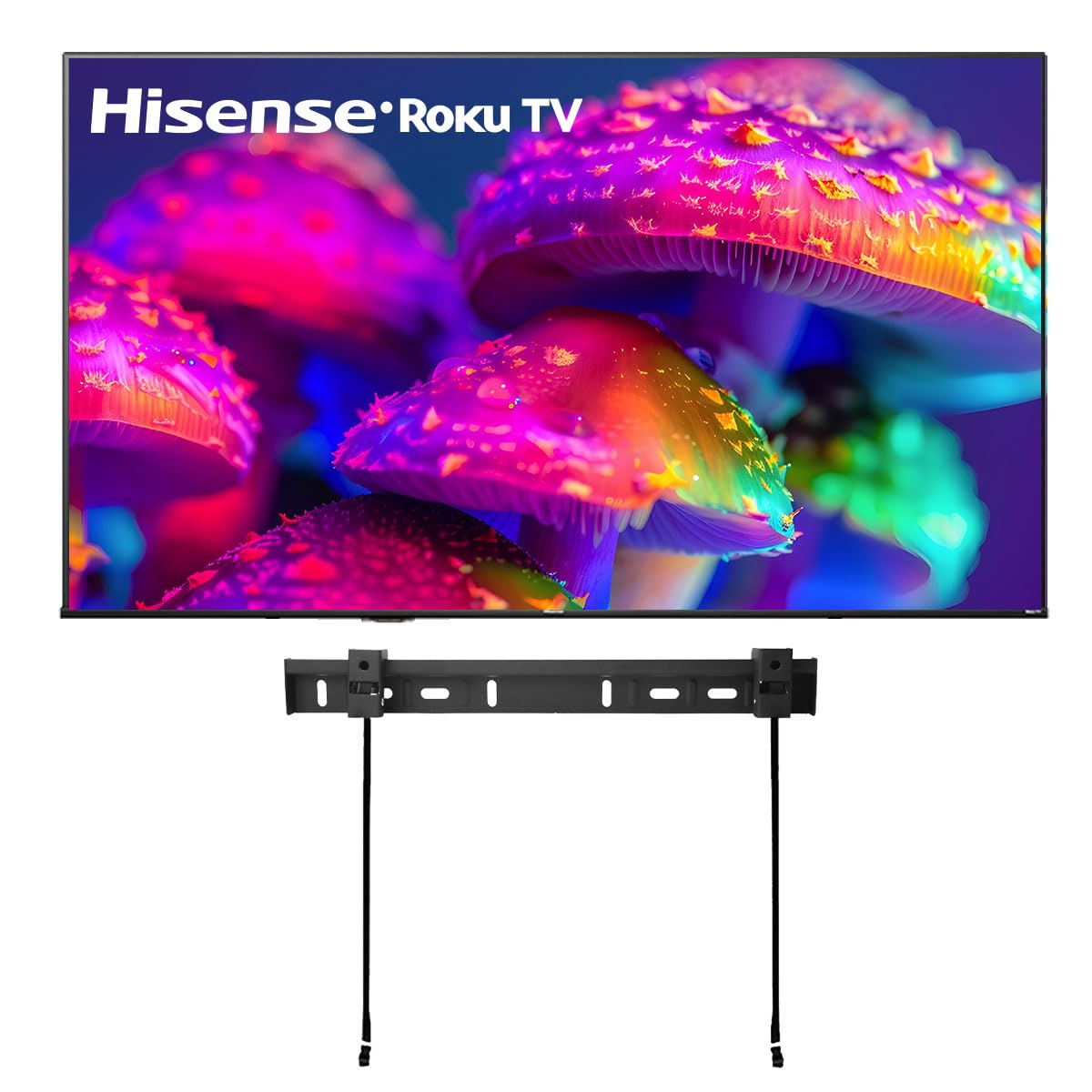 Hisense Television de 50 Pulgadas Serie R Class 4K Ultra HD, Pantalla LED Smart Roku TV con HDR Modo de Juego Funciona con Asistente Google y Alexa (Sin Bases) + Soporte de Pared (Reacondicionado)