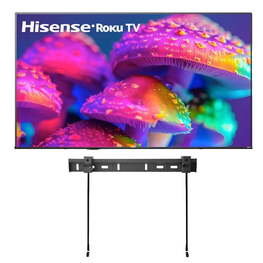 Hisense Television de 50 Pulgadas Serie R Class 4K Ultra HD, Pantalla LED Smart Roku TV con HDR Modo de Juego Funciona con Asistente Google y Alexa (Sin Bases) + Soporte de Pared (Reacondicionado)