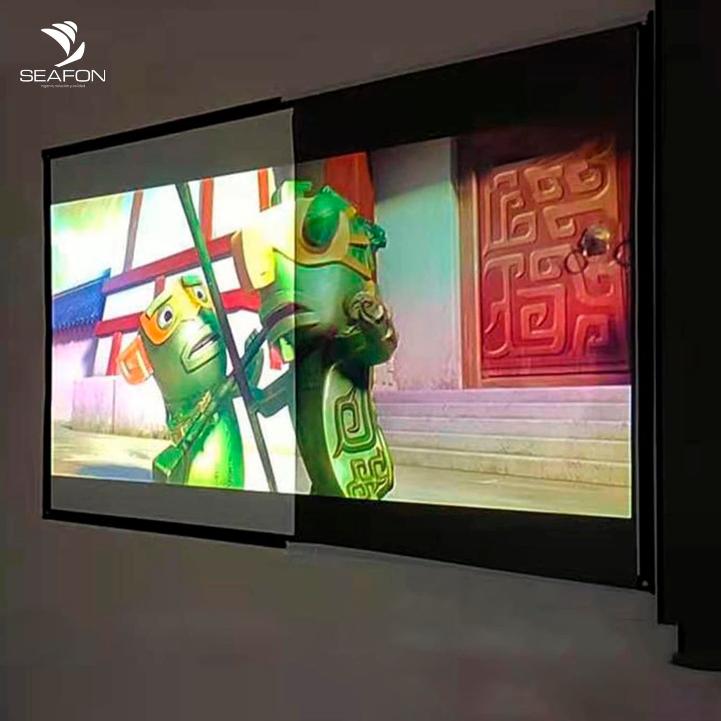 SEAFON Pantalla De Proyección 84 Pulgadas, 4:3 con Trípode