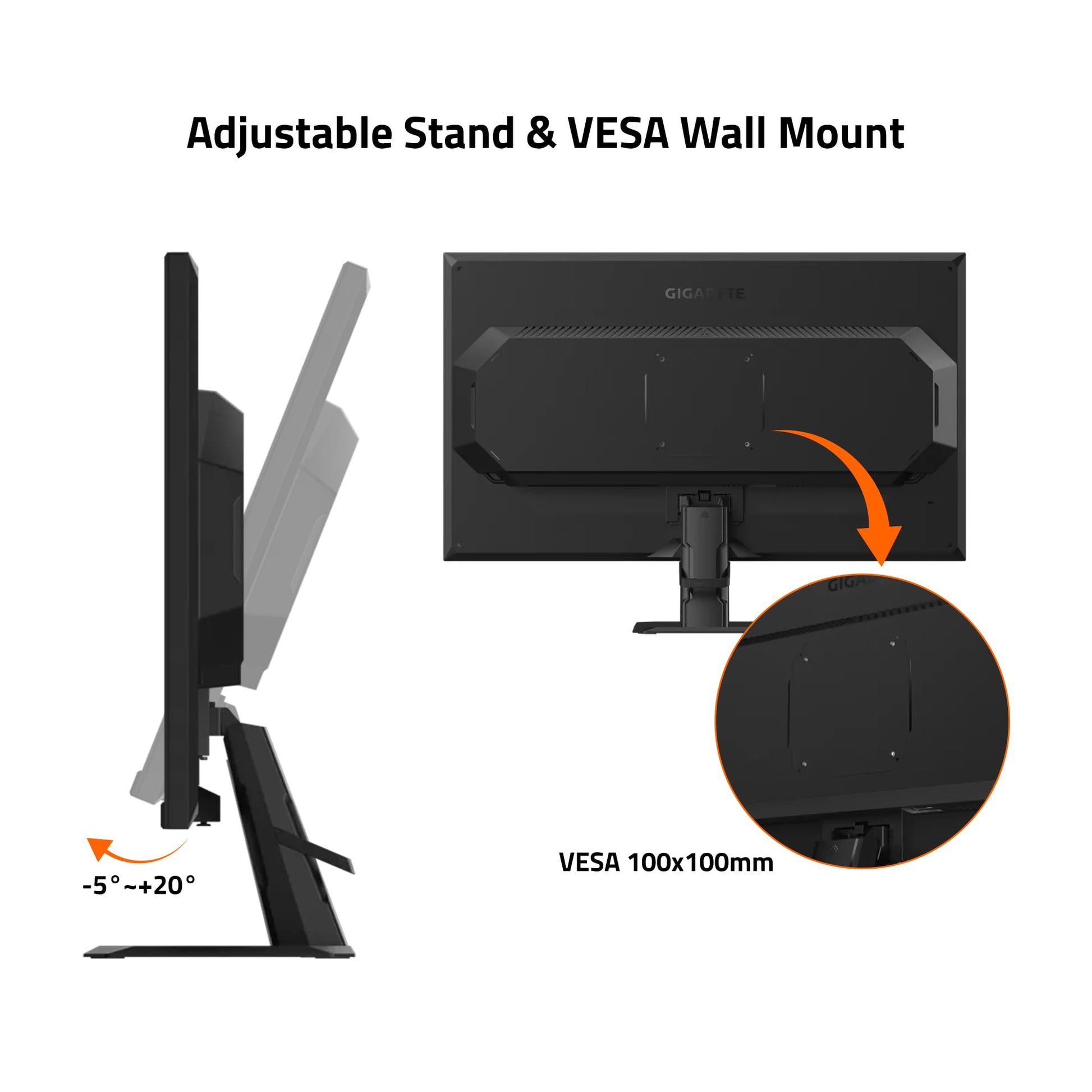 GIGABYTE GS27F - Monitor de juego de 27 pulgadas 165Hz 1080P, visualización IPS SS 1920 x 1080, tiempo de respuesta de 1 ms (MPRT), listo para HDR, FreeSync Premium, 1 puerto de visualización 1.4, 2 x