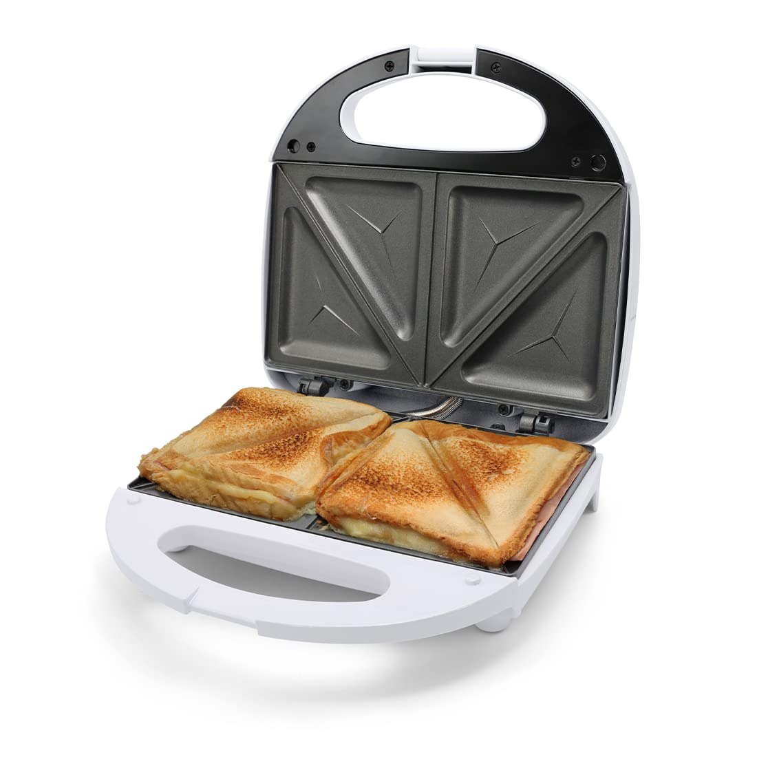 Sandwichera Taurus Lanche Max Negra Compacta con Almacenaje Vertical y Capacidad para 2 Sandwiches