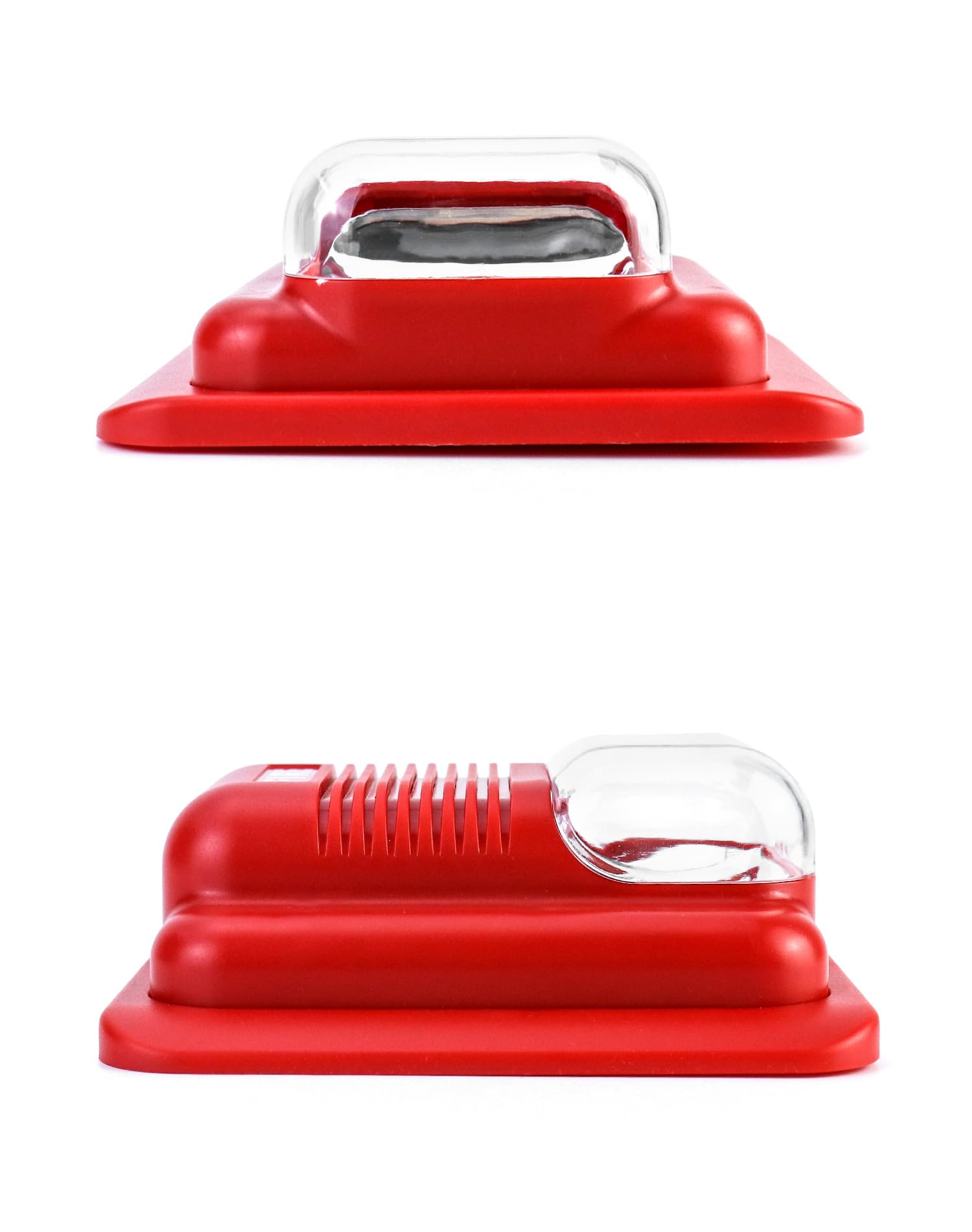 Alarma Contra Incendios QWORK Roja Paquete de 4 con Luz y Sonido Para Sistema de Seguridad