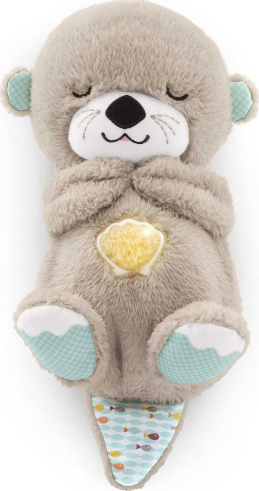 Fisher-Price Sound Machine Soothe 'n Snuggle - Juguete portátil de peluche para bebé con detalles sensoriales, luces musicales y movimiento de respiración rítmica
