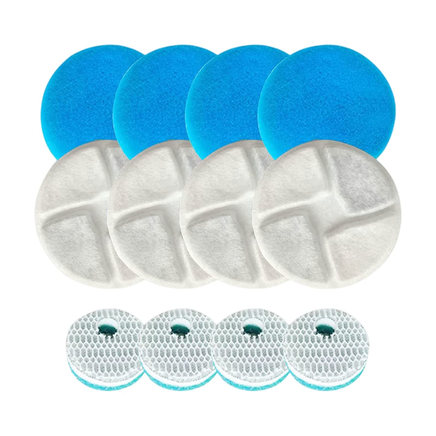 AILRINNI Filtro De Fuente De Agua para Mascotas Filtros para filtros de Fuente de Agua de Gato, Filtro de Repuesto de Filtro de carbón Activado (4 Juegos)