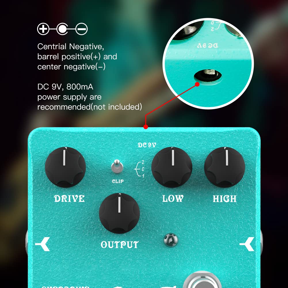 Pedal de Sobremarcha JOYO Edición Dr.J Series Transparente para Guitarra Eléctrica