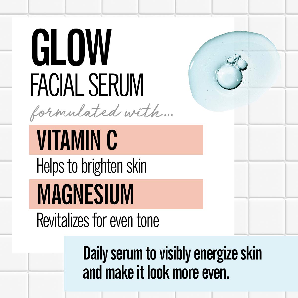 Valjean Labs Facial Serum, Glow, Vitamin C + Magnesium