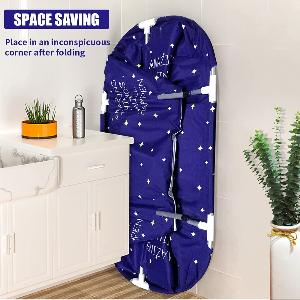 Bañera plegable portátil para remojar la bañera, ecológica, color azul cielo