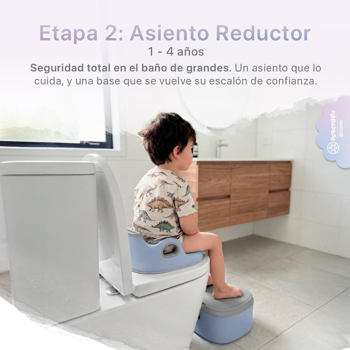 ESQUIMAL Bacinica 3 en 1 Baño Entrenador Niño y Niña Asiento WC Azul
