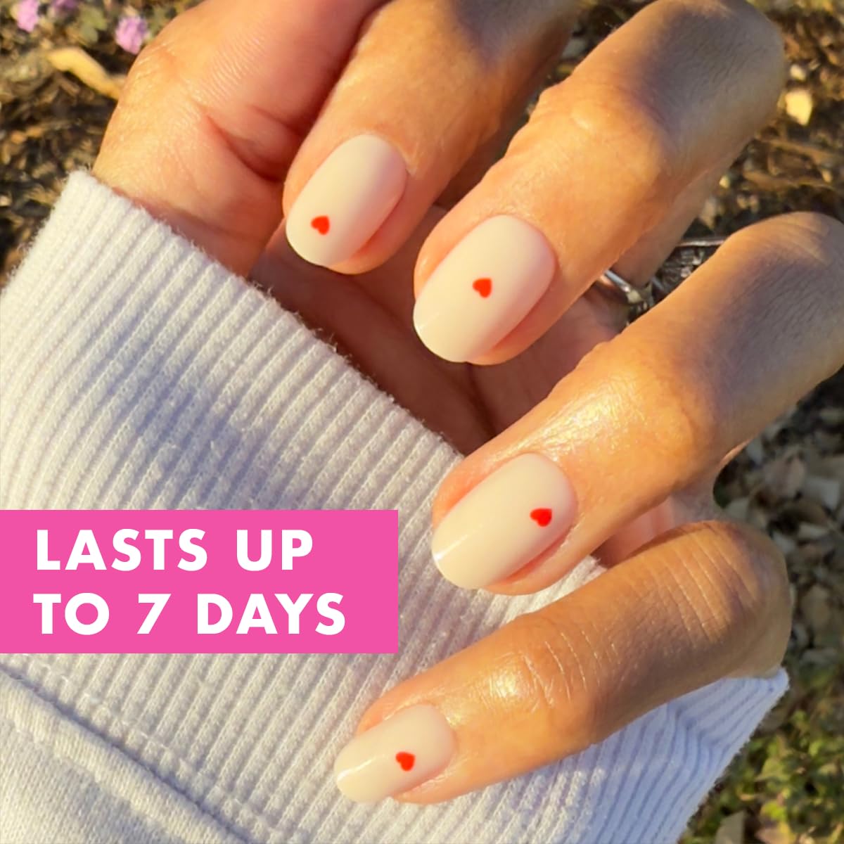 Olive & June Uñas postizas Classic Super Stick Mani | No se necesita pegamento | 32 pestañas, 16 tamaños | Pestañas no tóxicas, fáciles de poner y quitar, aspecto realista que no daña las uñas | Durac