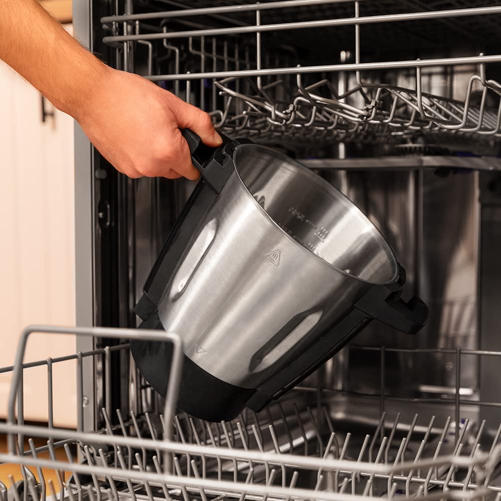 Cecotec Robot de Cocina Multifunción Mambo Touch con Jarra Habana. 1600 W, 37 Funciones, Pantalla Táctil TFT 5" con Recetario Integrado, 3,3 Litros, APP, Báscula y Jarra de Acero Inox + Habana