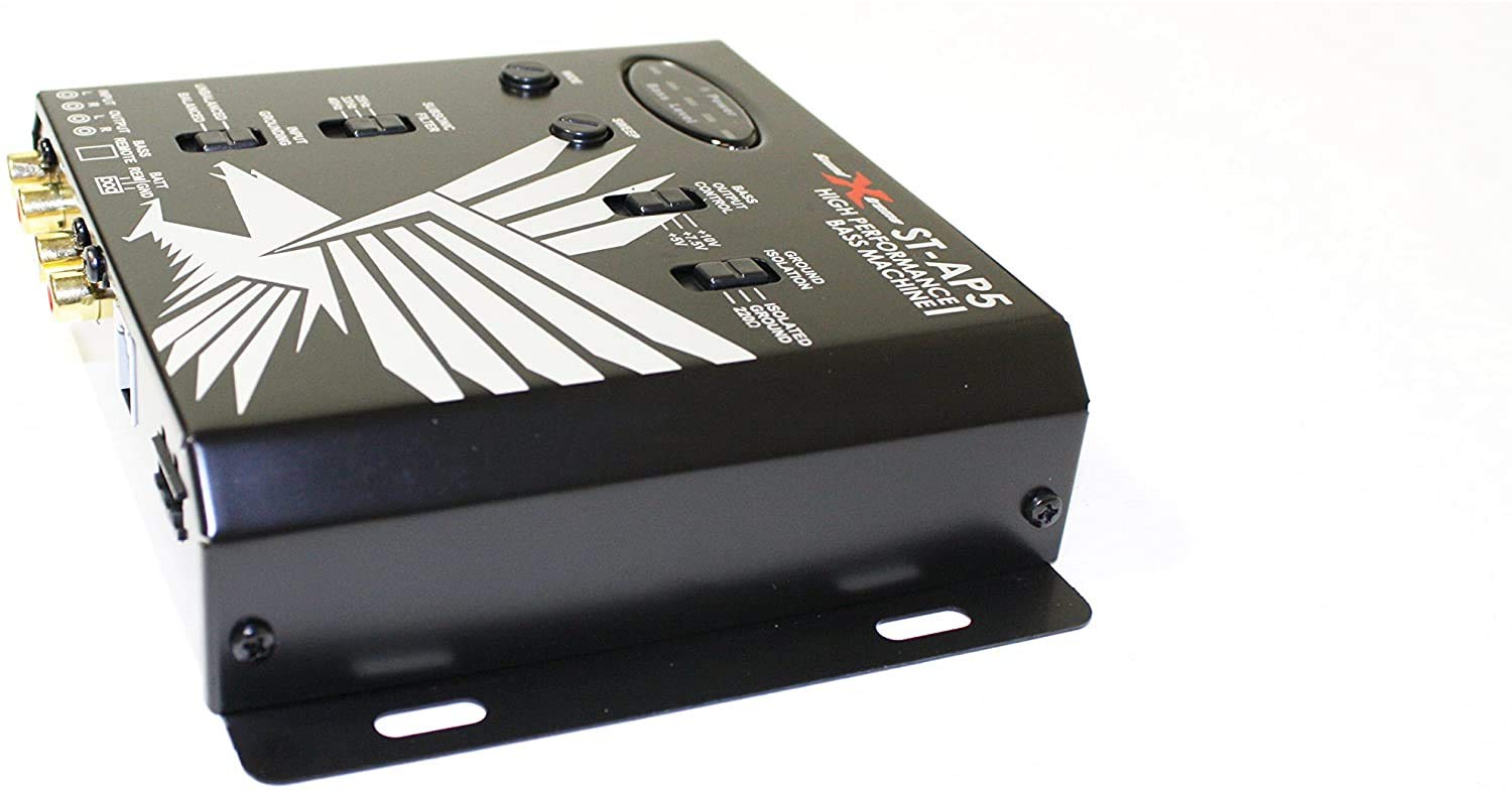 Máquina de Control de Graves Soundxtreme ST-AP5 Negro con Maximizador y Procesador de Restauración para Salpicadero