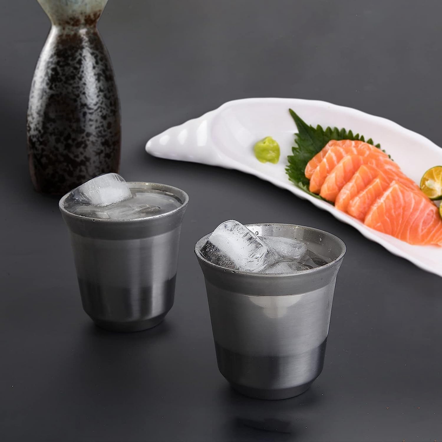 Juego de Tazas de Espresso Easyworkz Acero Inoxidable Aislamiento Doble Pared