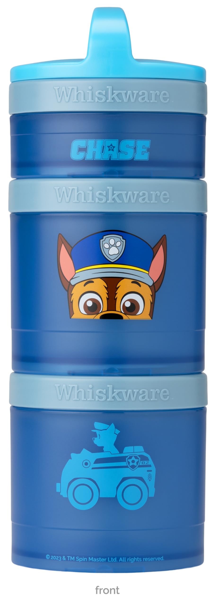Whiskware Paw Patrol - Recipientes apilables para bebés, niños y niños, recipientes de almacenamiento de alimentos duraderos para guardería, viajes en coche y avión, aptos para lavaplatos, persecución
