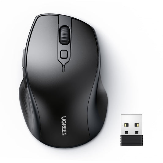 Ratón Bluetooth UGREEN Negro 6 Botones Ergonomía Avanzada 4 Niveles dpi
