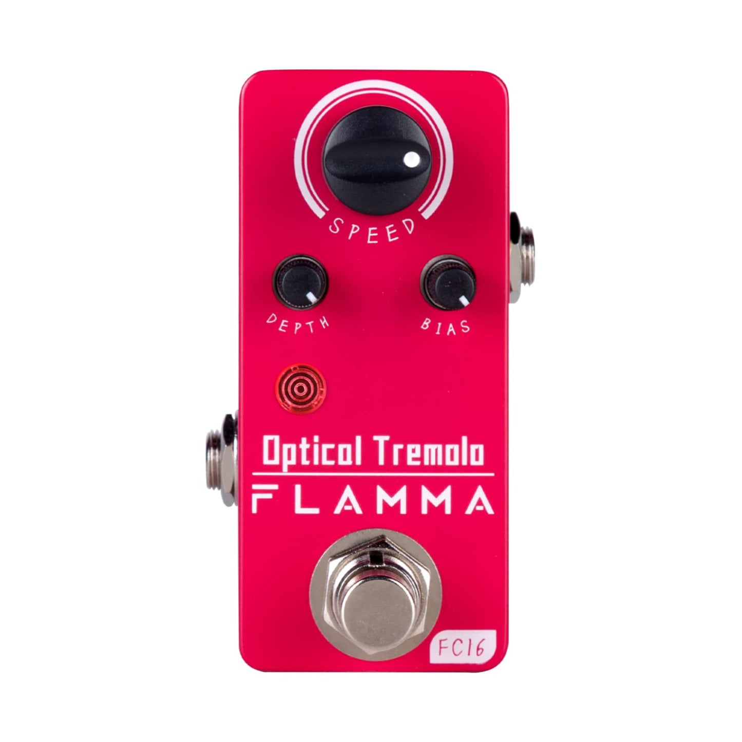Pedal de Efectos de Guitarra Flamma Trémolo Óptico Mini True Bypass Portátil