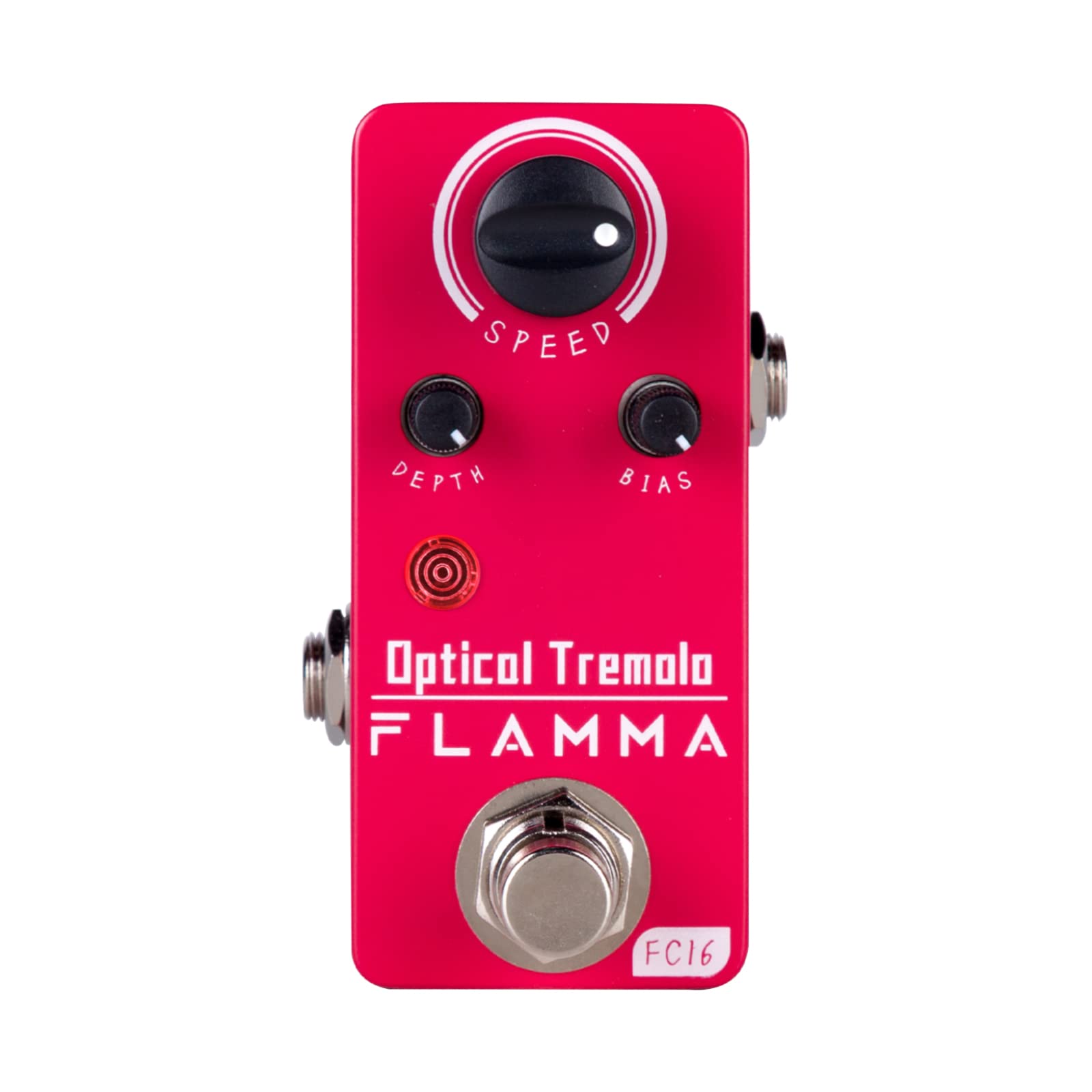 Pedal de Efectos de Guitarra Flamma Trémolo Óptico Mini True Bypass Portátil