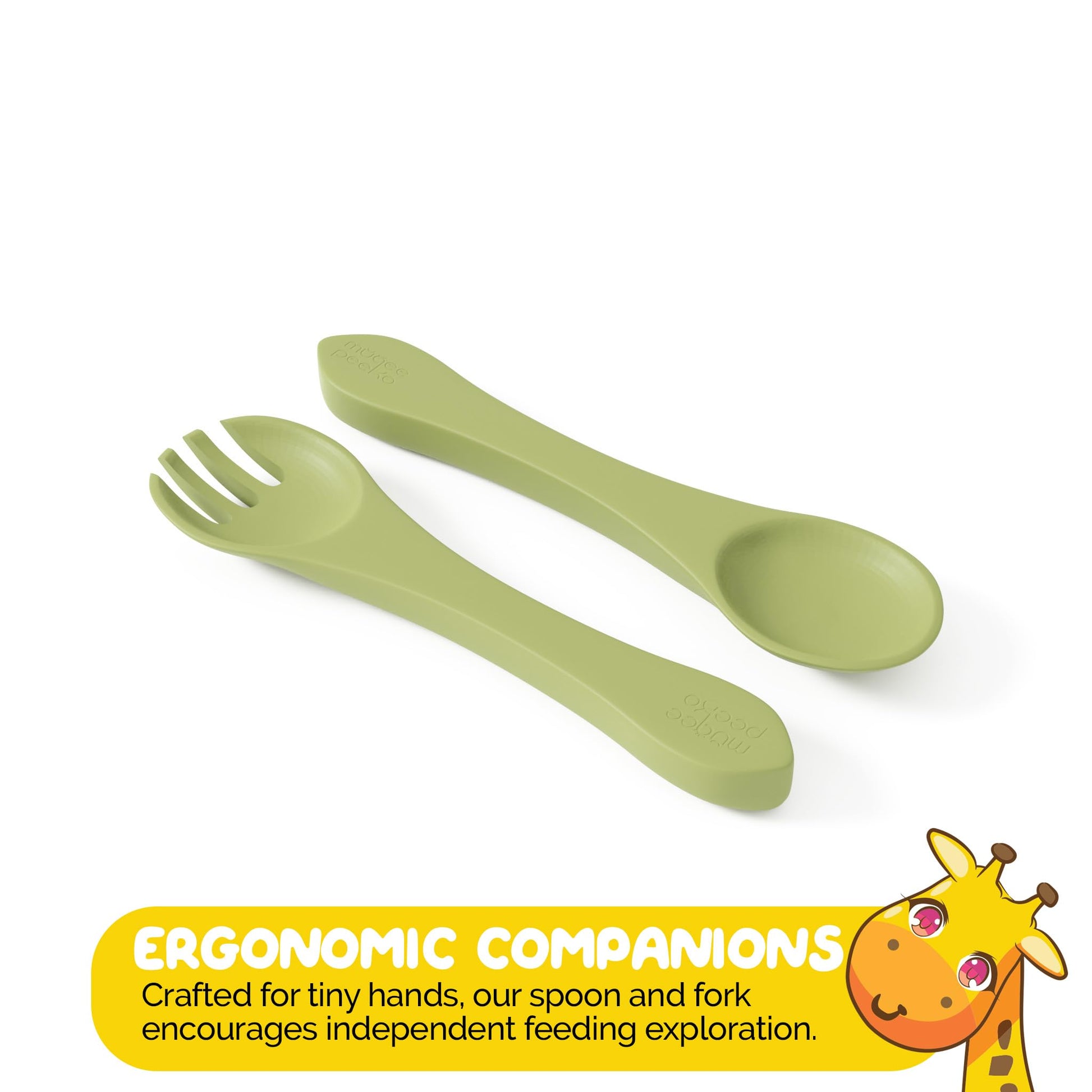 Juego de Alimentación Muqee Peeko Silicona Grado Alimenticio para Bebés