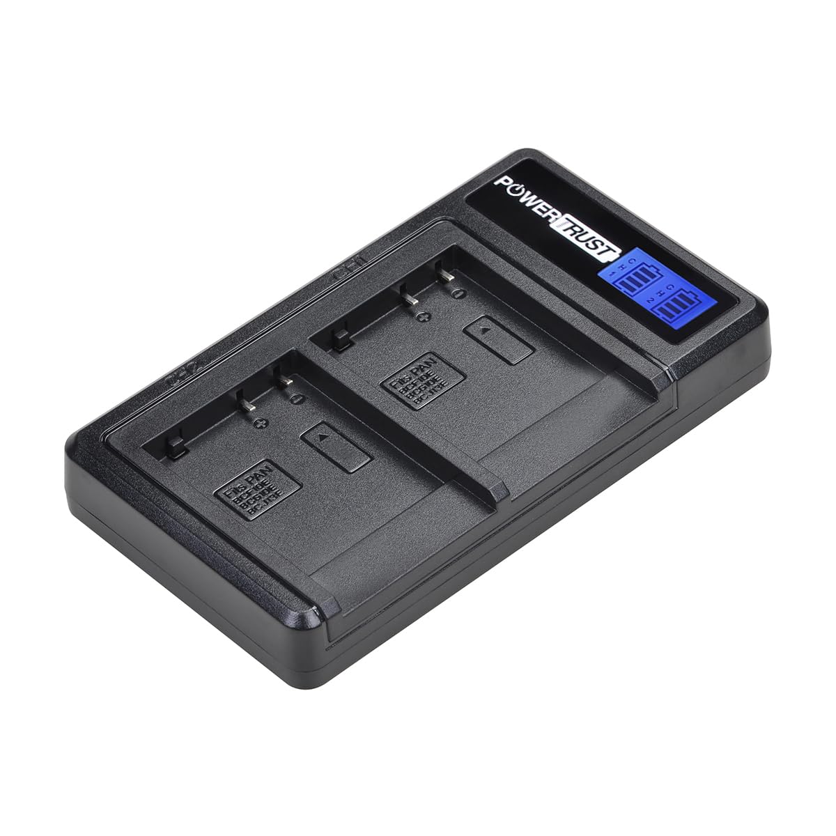 Paquete de Baterías PowerTrust Negro con Cargador para Panasonic Lumix DMC-FP5 DMC-FP7 y Más
