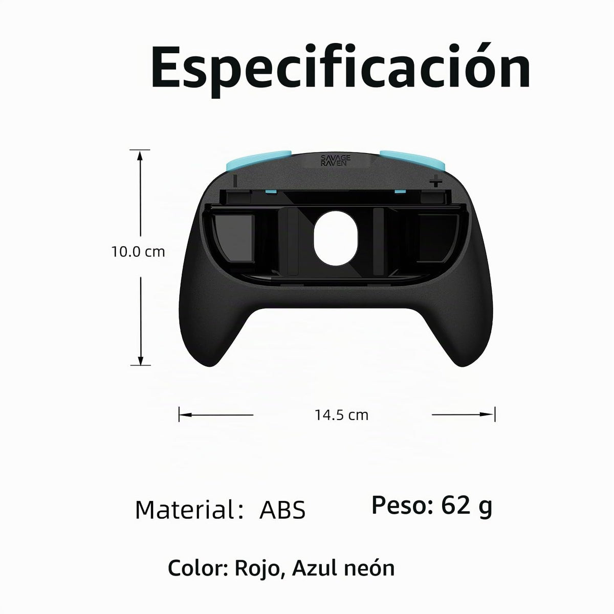 Soporte de Agarre Skull & Co. MiniGrip Azul Neón y Rojo Negro para Nintendo Switch 2 Joy-Con