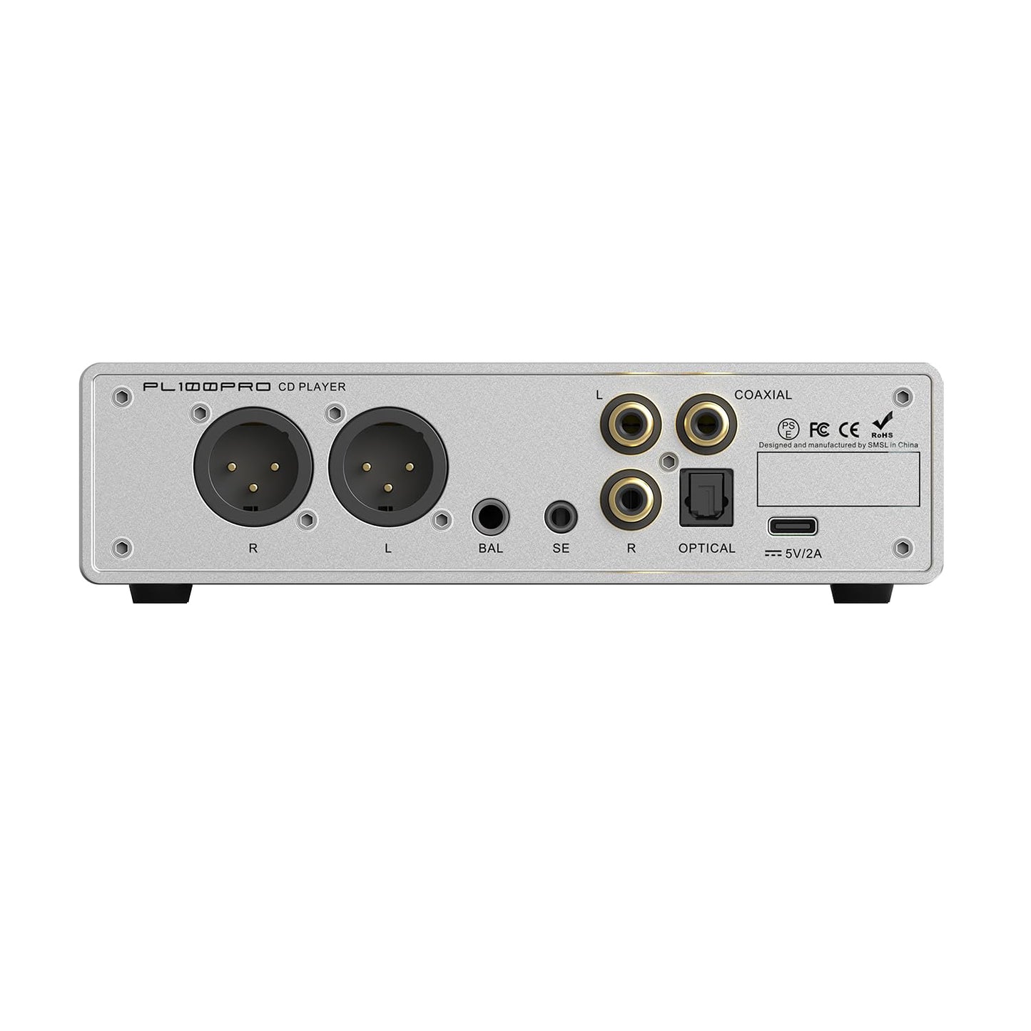 SMSL PL100PRO - Reproductor de CD 2 chips DAC CS43131 de gama alta RCA/óptico/coaxial/XLR equilibrado/salida de auriculares de 3,5 mm y 4,4 mm, 200 mW 32Ω, reproducción MQA sin pérdidas, CD-R/CD-RW