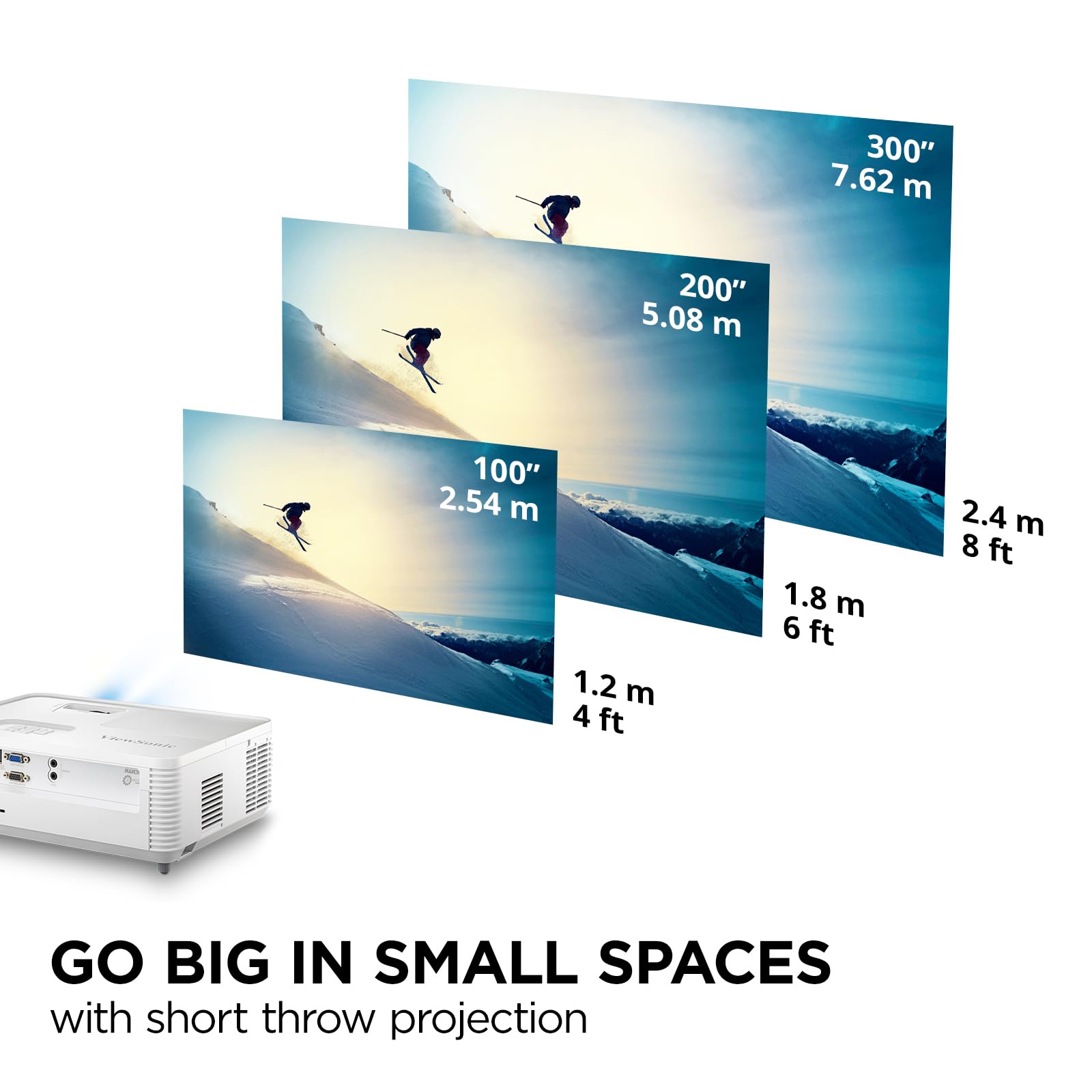 Proyector Viewsonic PA503HD Alto Brillo 4000 Lúmenes con Zoom óptico 1.1x y Entradas USB y HDMI para el Hogar y la Oficina