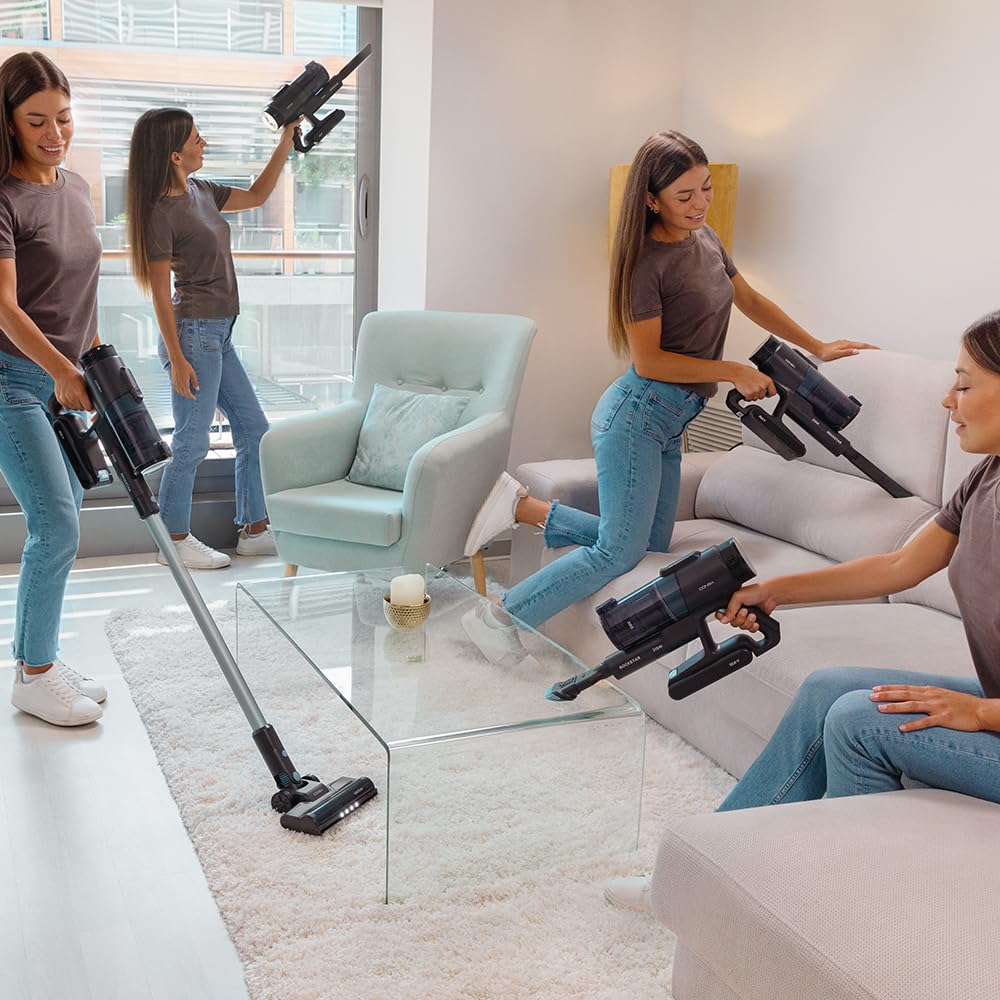 Cecotec Aspirador Escoba sin Cable Conga Rockstar 1500 Ray Jalisco. 215 W, 12 kPa, Autonomía 45 min, 3 en 1, Cepillo Jalisco, Accesorios, 2 Programas, Ciclón Paralelo, Depósito 500 ml