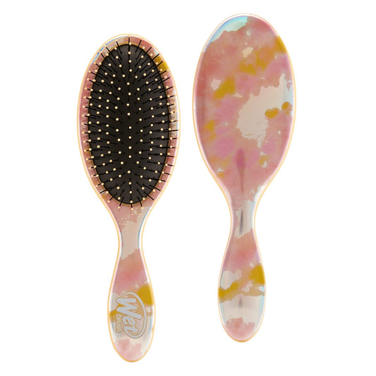 Wet Brush Cepillo desenredante original, teñido anudado, melocotón, todo tipo de cabello, cerdas IntelliFlex ultra suaves que se deslizan a través de enredos con facilidad, peine sin dolor para hombres, mujeres, niños y niñas