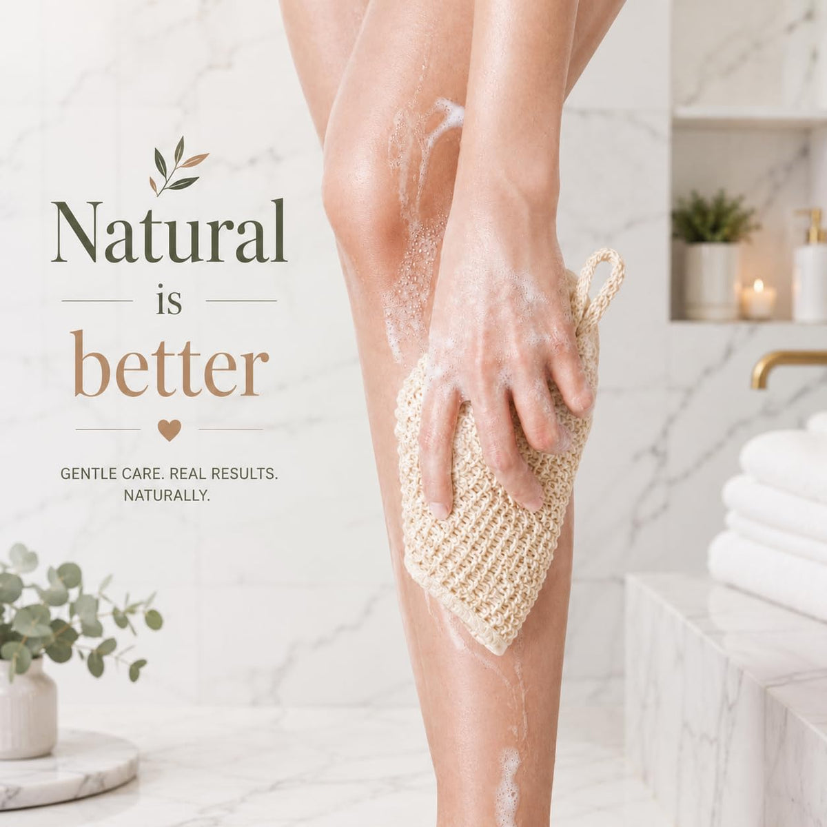 April's Angels Toallita de sisal 100% natural. Exfoliación suave para una piel más suave. Duradera y reutilizable para rostro y cuerpo. 100% biodegradable. Elimina las células muertas y la suciedad