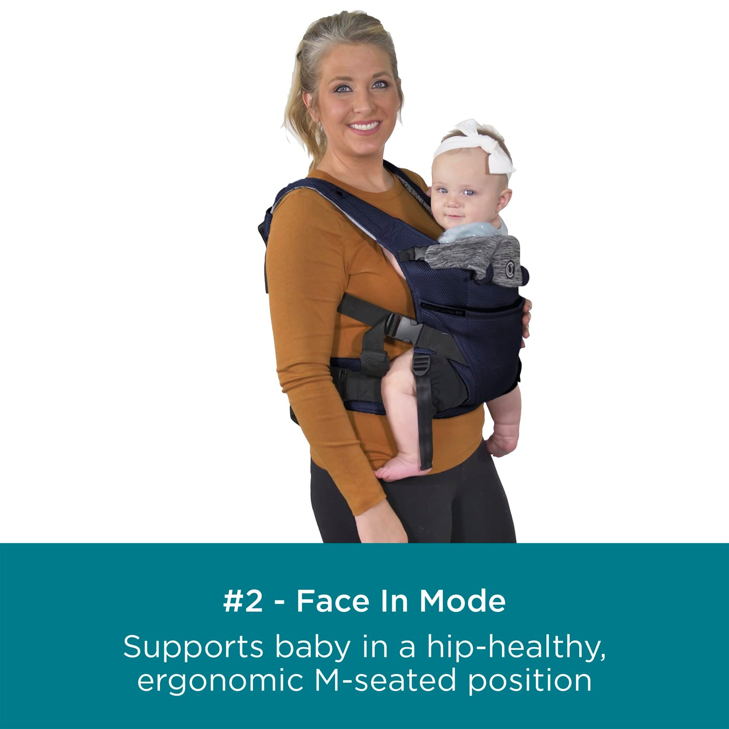 Contours - Portabebés para recién nacidos a niños pequeños | Journey GO 5 posiciones convertible fácil de usar con bolsillos para hombres y mujeres, cara hacia dentro, cara hacia fuera, parte