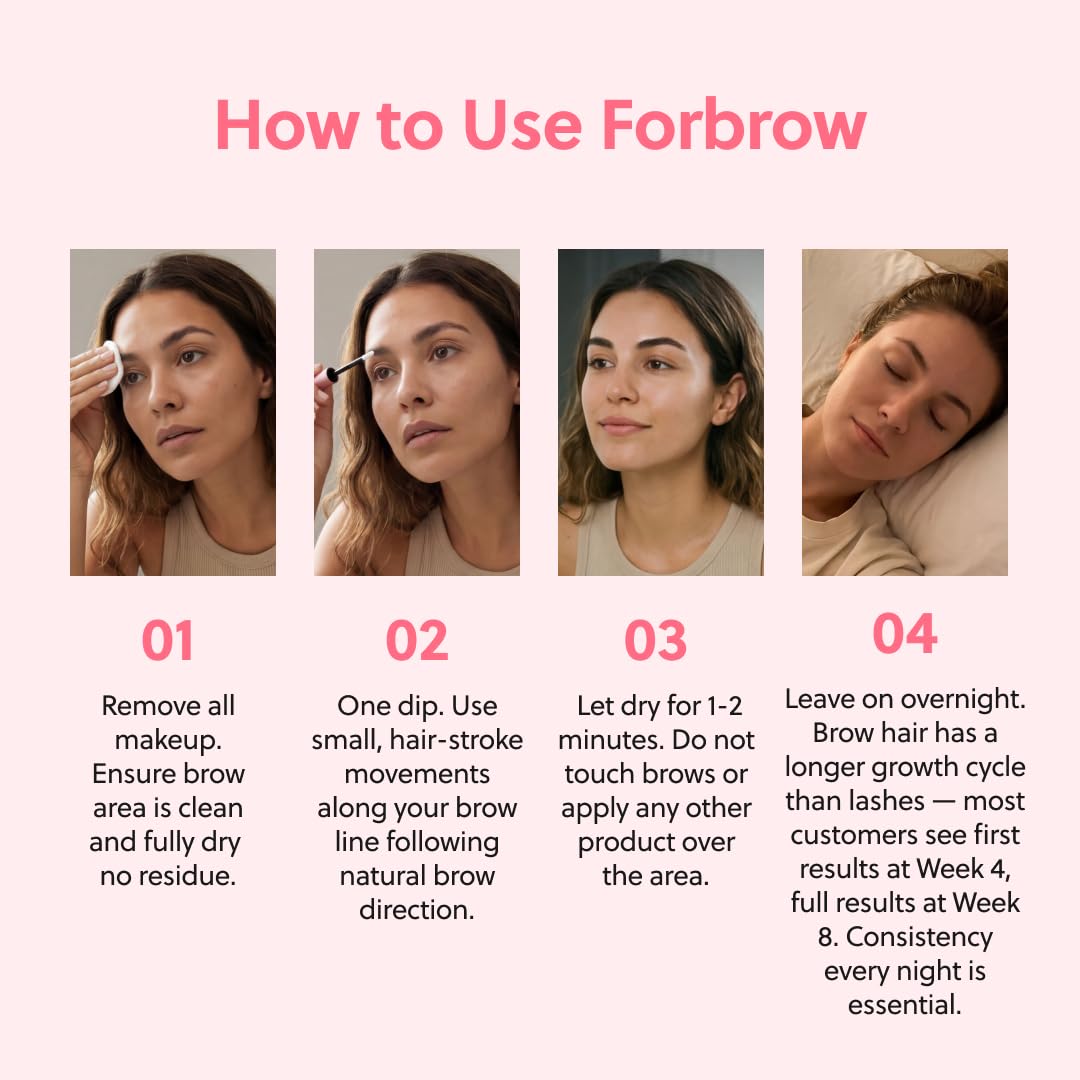 Suero de Crecimiento para Cejas ForBrow Natural y Orgánico Vegano Libre de Crueldad Animal para Mayor Densidad