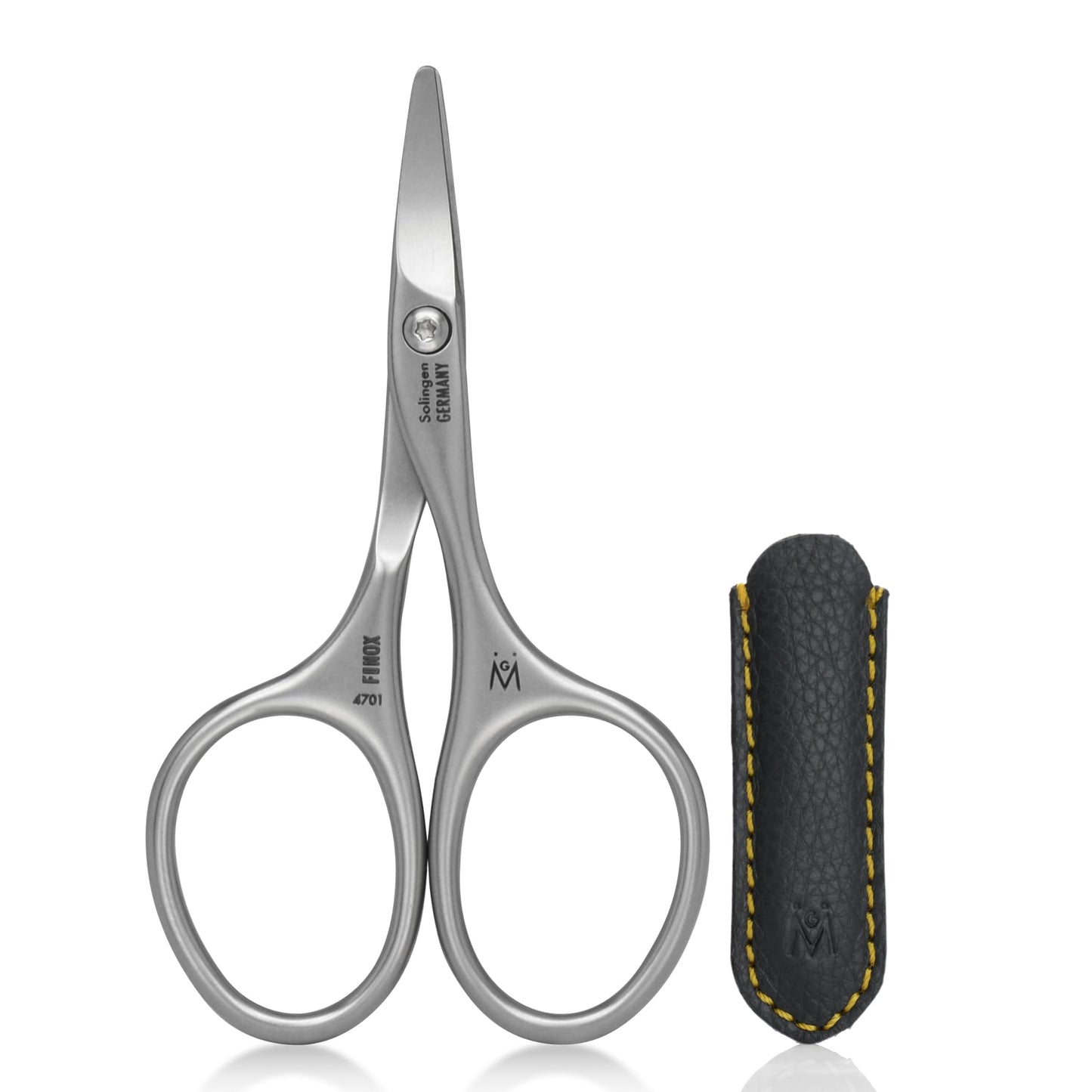 FINOX stainless steel baby scissors in matte finish, made by GERManikure in Solingen, Germany