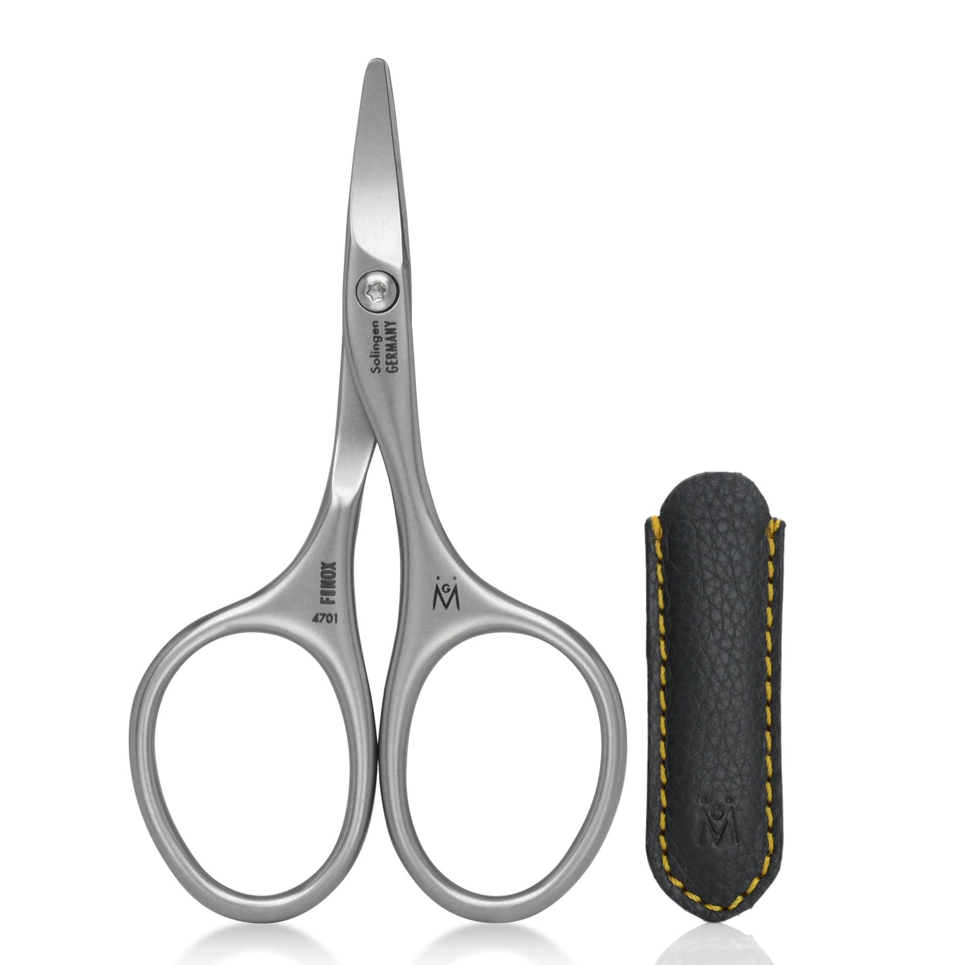 FINOX stainless steel baby scissors in matte finish, made by GERManikure in Solingen, Germany