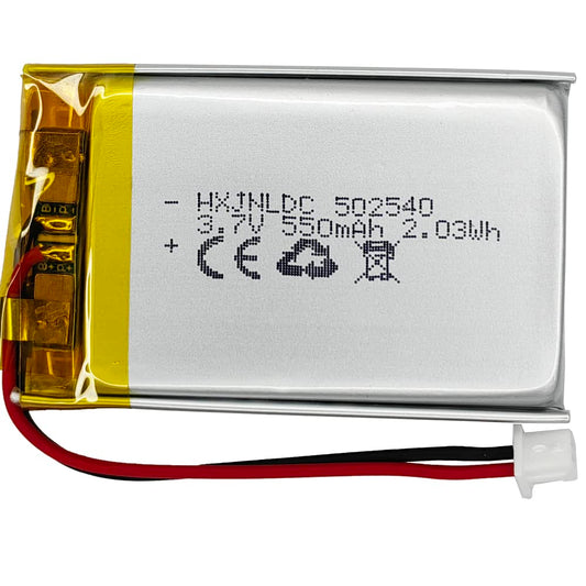 502540 - Batería de 3,7 V 550 mAh para motocicletas Sena SMH5 - Auriculares Bluetooth de repuesto para Sena SMH5-FM SMH5D SPH10H-FM Número de pieza (P/N): ICP40/25/40P compatible con Nextbase 312GW HD