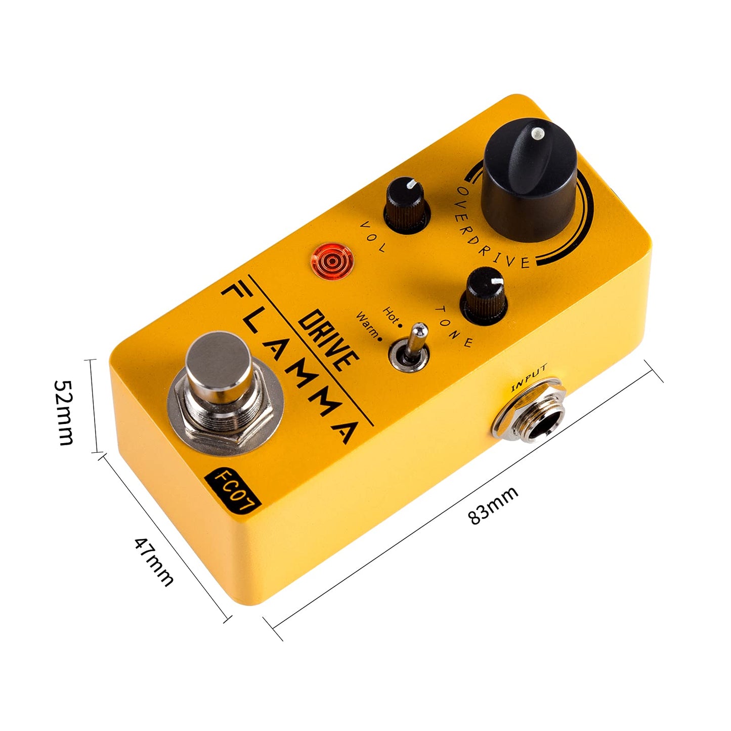 Pedal de Sobremarcha FLAMMA FC07 Rojo con 2 Modos para Guitarra Eléctrica