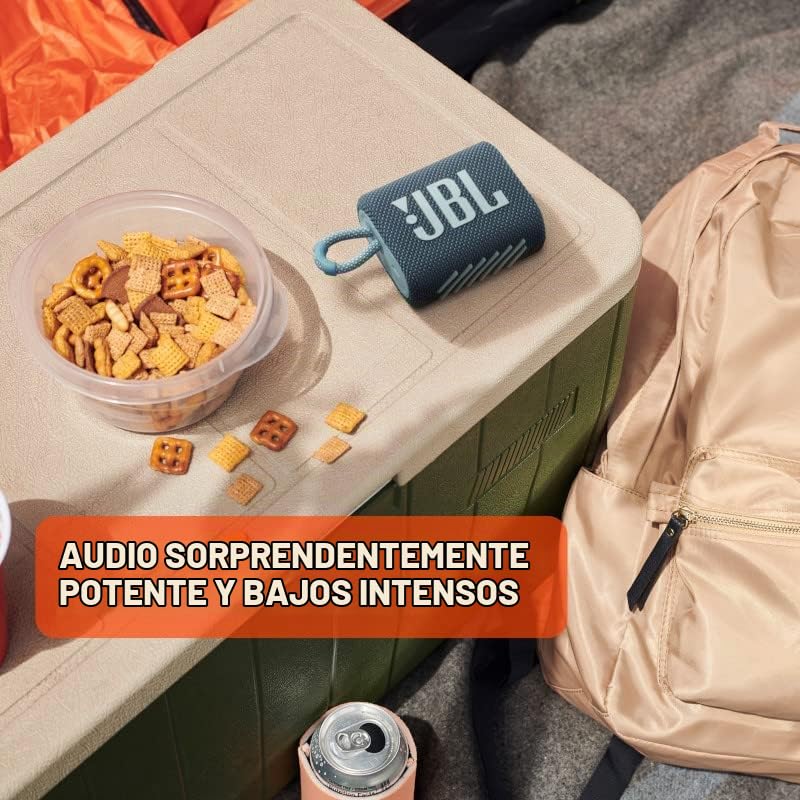 Bocina Portátil JBL Go 3 Roja Reacondicionada Resistente al Agua IP67