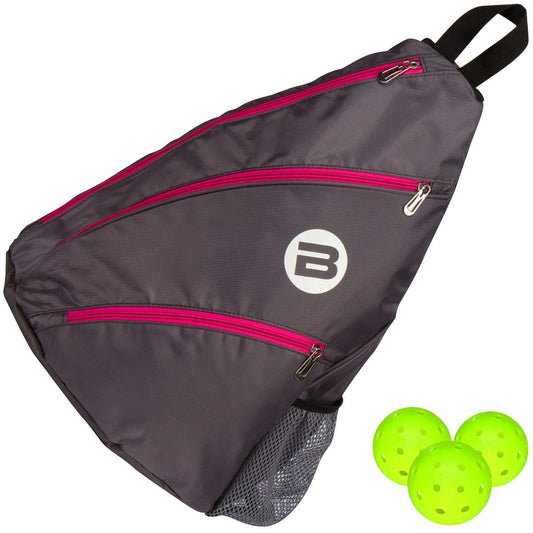 BESTA - Bolsa de pickleball de primera calidad. Bolsa acolchada con 3 compartimentos, soporte para botella de agua y correa ajustable que cambia de lado. Capacidad para varias palas, bolas y más