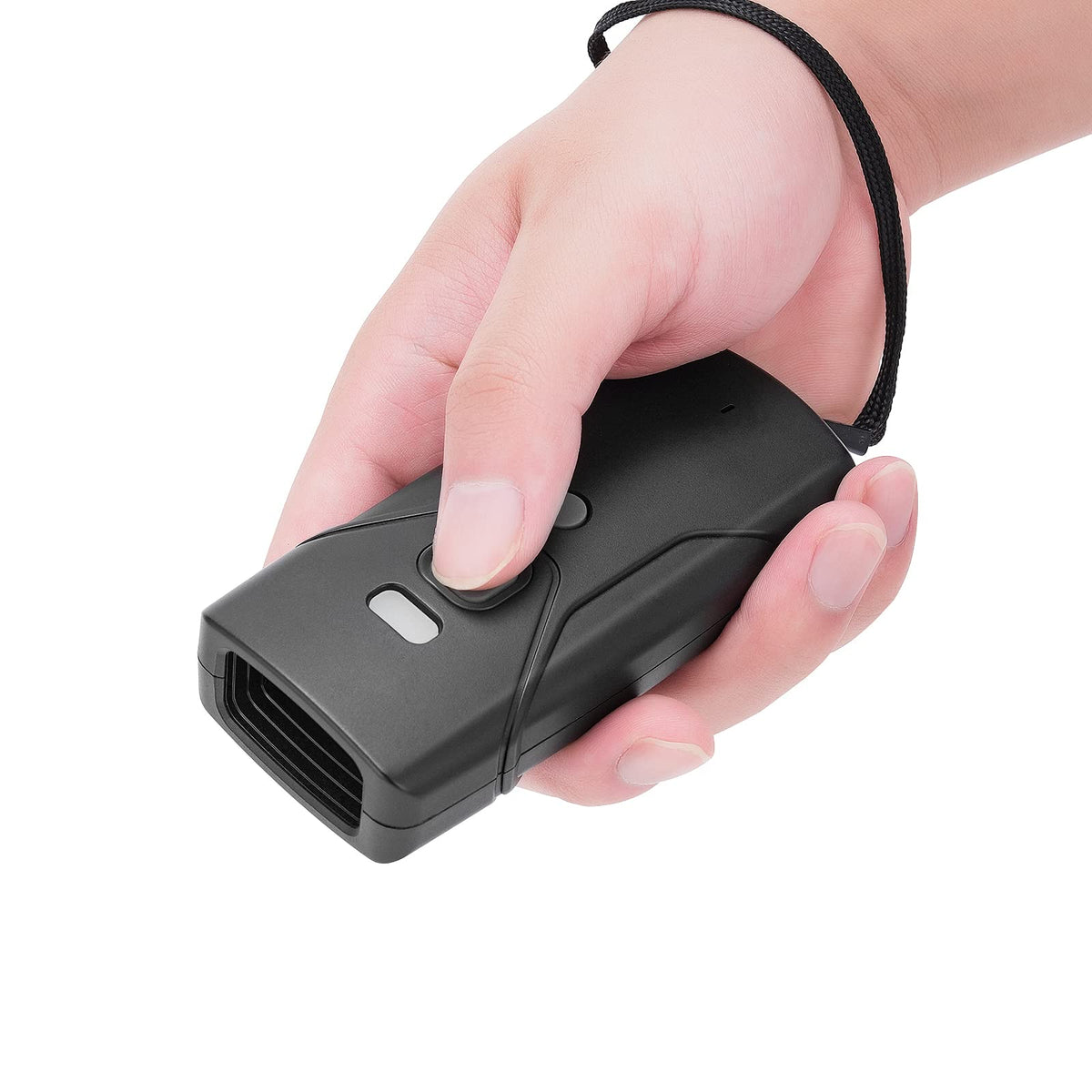 Escáner de Código de Barras Jrhc Mini 2D Negro Portátil Inalámbrico Bluetooth 3 en 1 Compatible con iOS, Android, Windows, Mac y PC